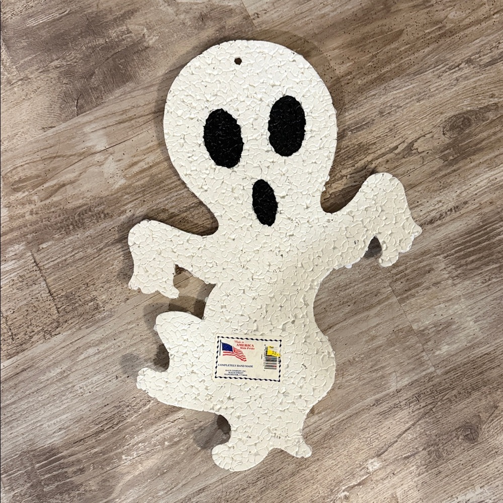 Vintage Melted Plastic Popcorn Ghost Halloween Decor - Picture 2 of 2
